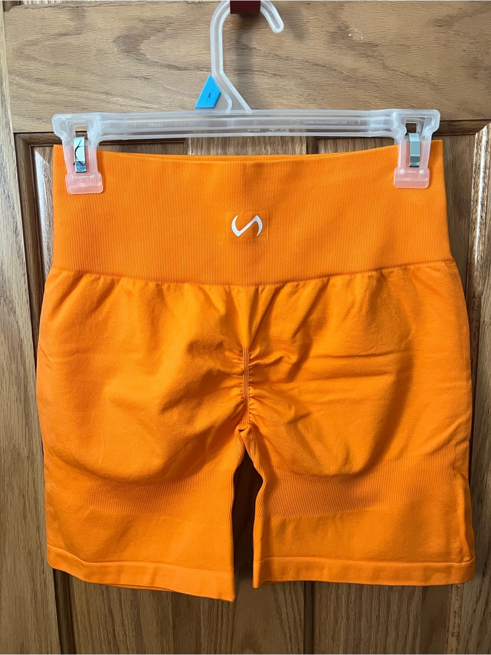 Women’s Orange Active Bike Shorts - Picture 2 of 2